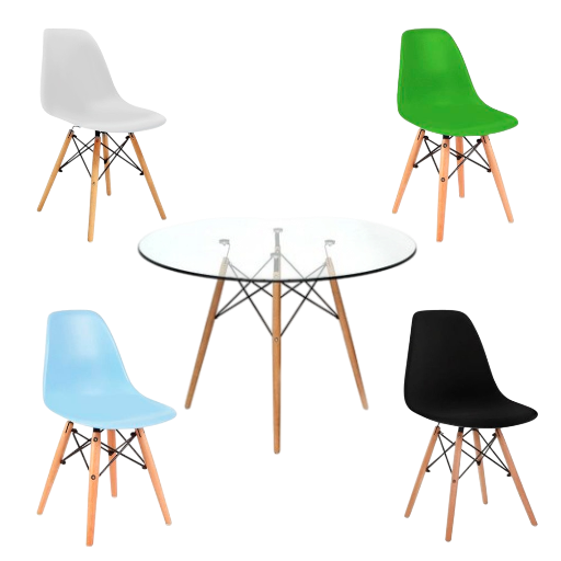 EAMES COMEDOR 4 SILLAS - M25