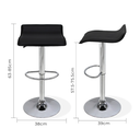 SONI SET 2 BANCOS NEGROS ALTURA AJUSTABLE - JM26