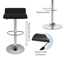 SONI SET 2 BANCOS NEGROS ALTURA AJUSTABLE - JM26