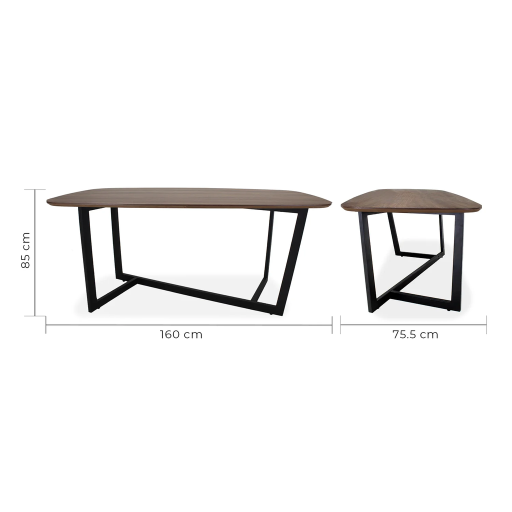 AMALFI MESA DE COMEDOR RECTANGULAR 160x90 ENCINO- JM26