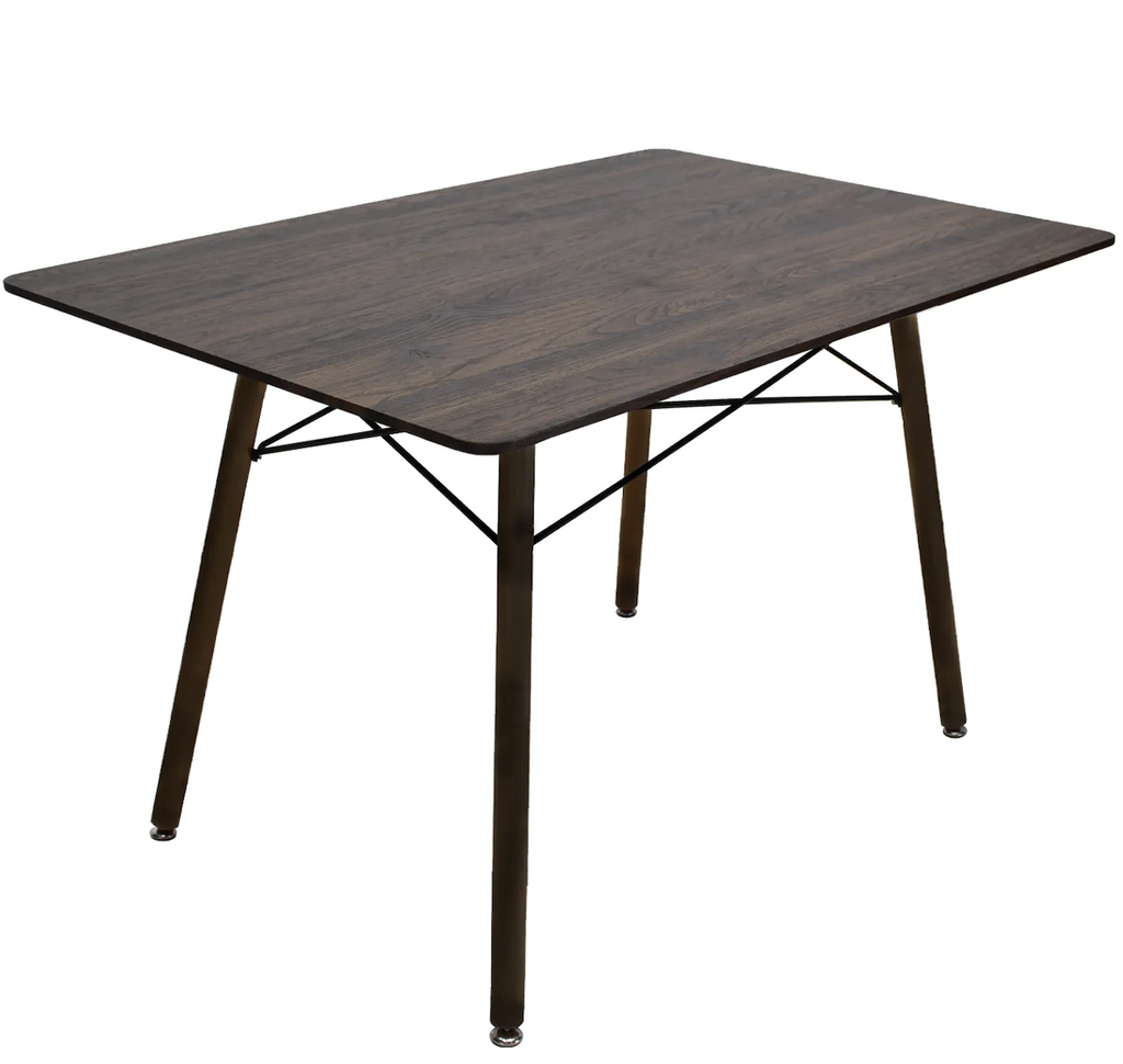 OSLO MESA DE COMEDOR RECTANGULAR 120x70 NEGRO BLANCA NOGAL - JM26