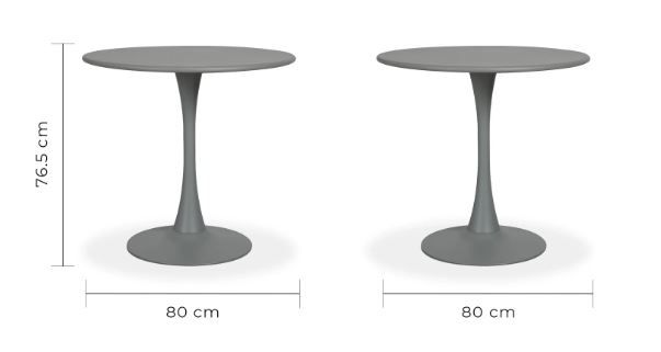 VITTORIA MESA CIRCULAR PARA EXTERIOR 80cm BLANCA - JM26.