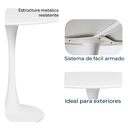 VITTORIA MESA CIRCULAR PARA EXTERIOR 80cm BLANCA - JM26.