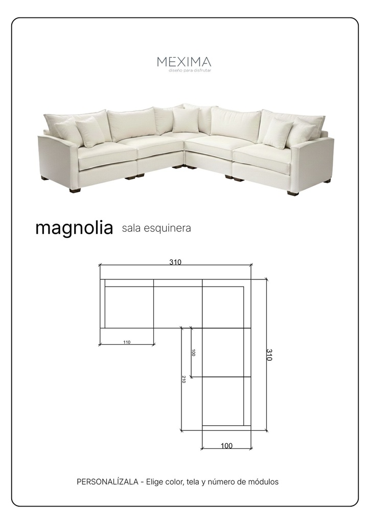 MAGNOLIA SALA ESQUINERA SALA EN L - EC25
