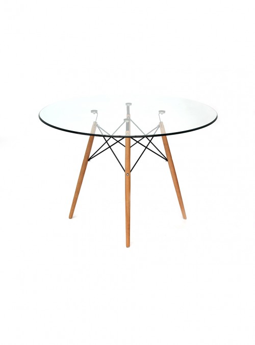 EAMES MESA REDONDA CRISTAL REPLICA BERLIN 100 - M25 *pieza disponible en tienda