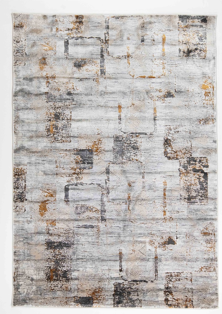 HADIM T2360 GRIS GRIS ORO 240x330cm TAPETE - LN25