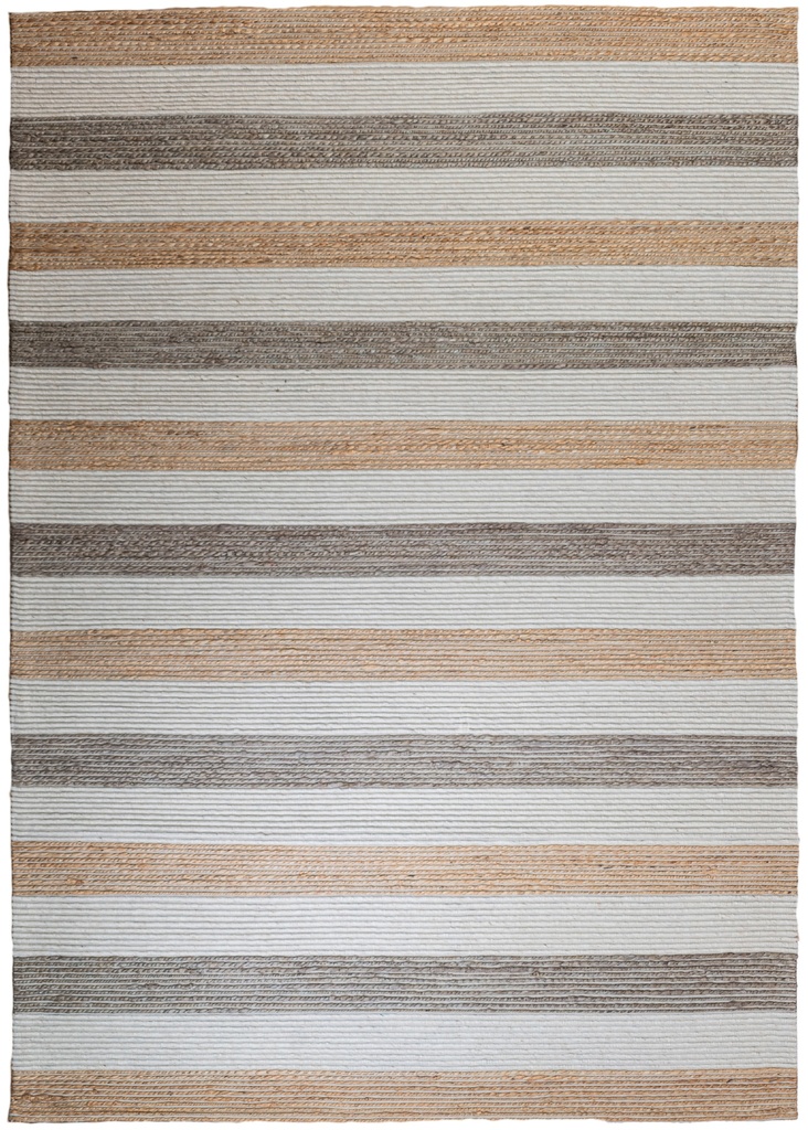 JAYA N8039 CREMA YUTE NEGRO 240x330cm TAPETE - LN26