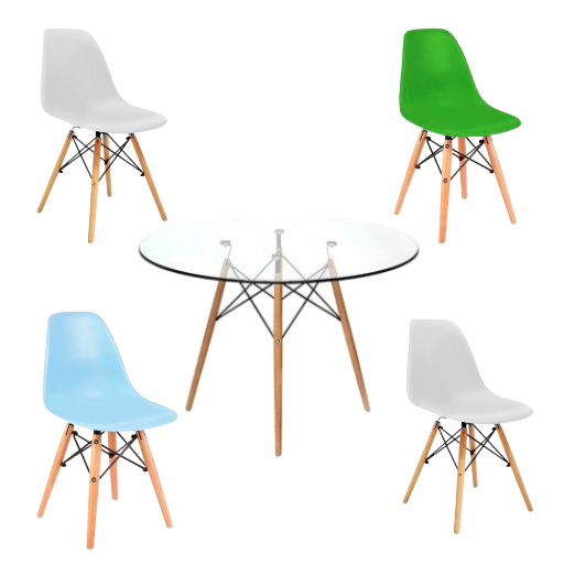 EAMES COMEDOR 4 SILLAS - M25