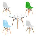 EAMES COMEDOR 4 SILLAS - M25