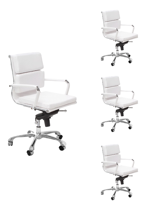 MADRID SET 4 SILLA OFICINA RESPALDO BAJO - M25