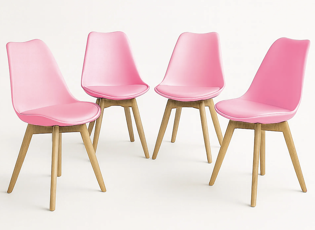 FRANK SILLA SET DE 4 ROSA - JM26. 