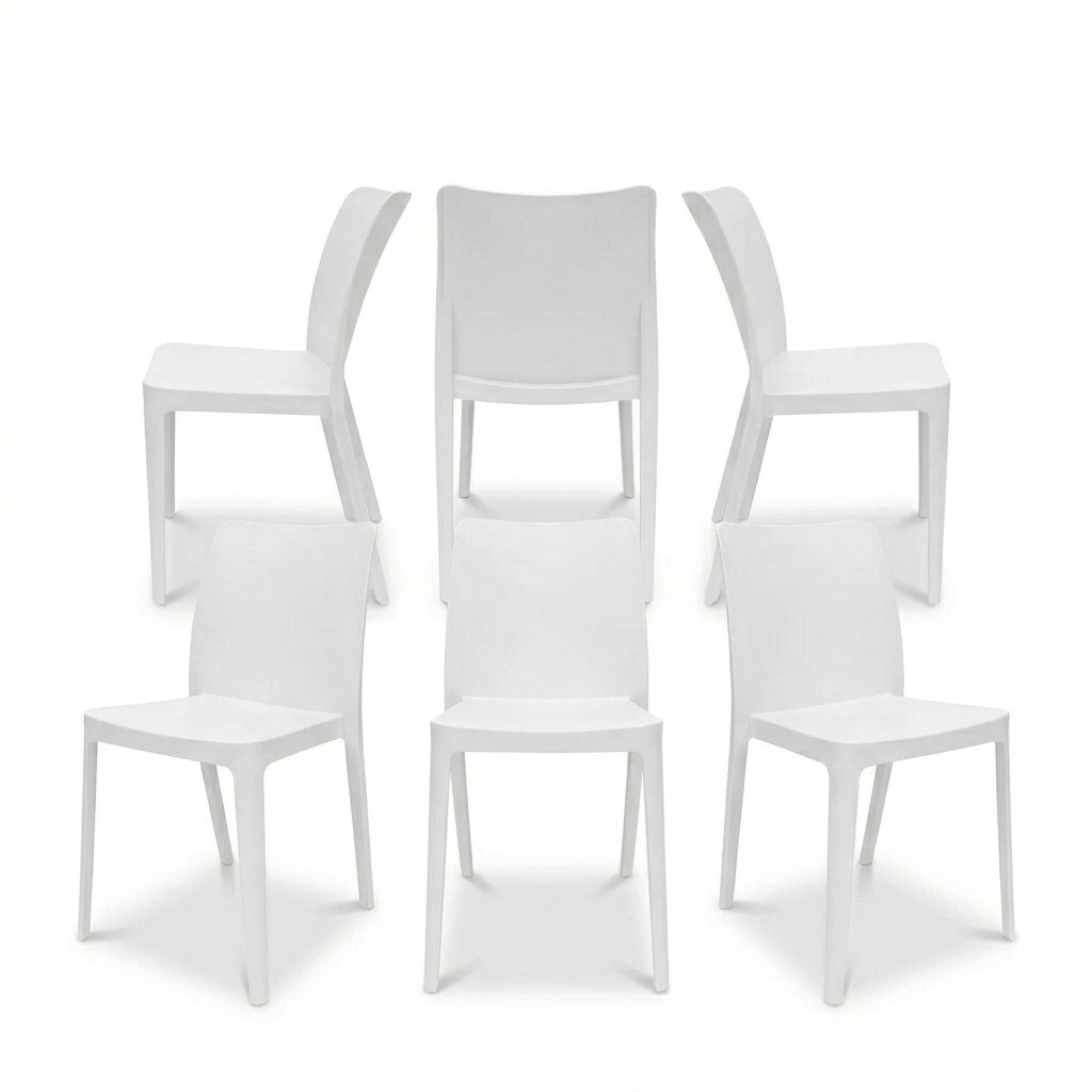 BELLA set 6 SILLAS blanco - JM26