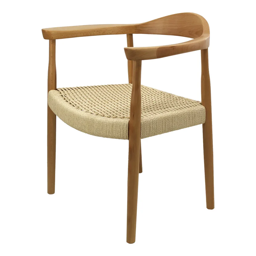 MONACO SILLA CON BRAZOS TEJIDA natural - JM26