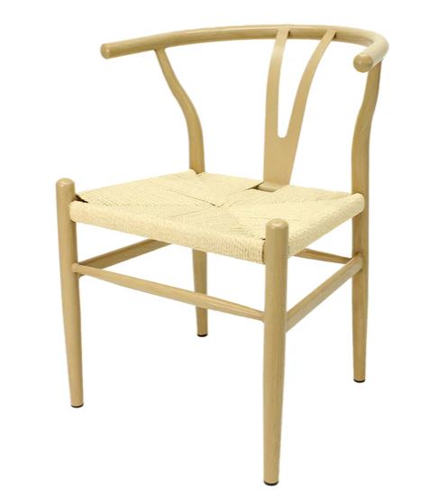 WISHBONE SILLA METAL TONO NATURAL replica - JM26.
