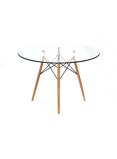 EAMES MESA REDONDA CRISTAL REPLICA BERLIN 100 - M25 *pieza disponible en tienda