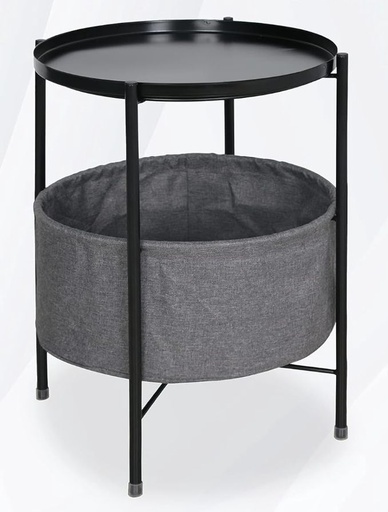 ROUND CANASTA MESA LATERAL CIRCULAR - ZA *PIEZA UNICA