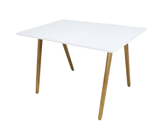 [MESA0641594] FRANK MESA DE COMEDOR RECTANGULAR 120x70 BLANCO NEGRO GRIS NOGAL - JM26