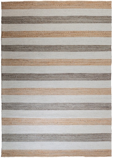 [11694] JAYA N8039 CREMA YUTE NEGRO 300x400cm TAPETE - LN26 - Quedan pocos