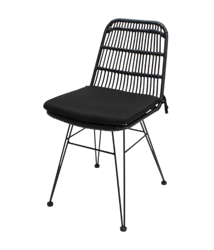 [SILL0905188] GUYANA NEGRA SILLA PARA EXTERIOR - JM26.