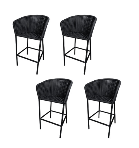 PUNTA MITA set 4 BANCOS Altos TEJIDOS PARA EXTERIOR - X23 *piezas disponibles en tienda