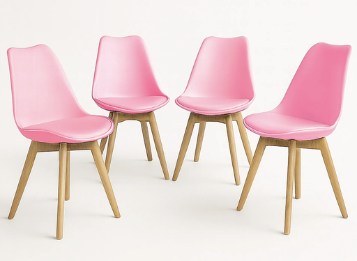 FRANK SILLA SET DE 4 ROSA - JM26. 
