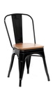 TOLIX set de 4 SILLAS asiento madera REPLICA BOLTON - M25