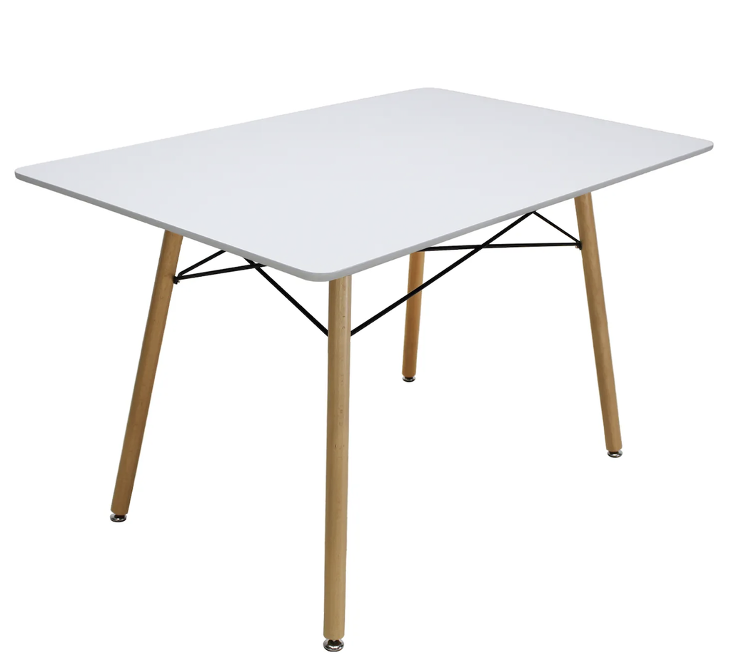 OSLO MESA DE COMEDOR RECTANGULAR 120x70 NEGRO BLANCA NOGAL - JM26