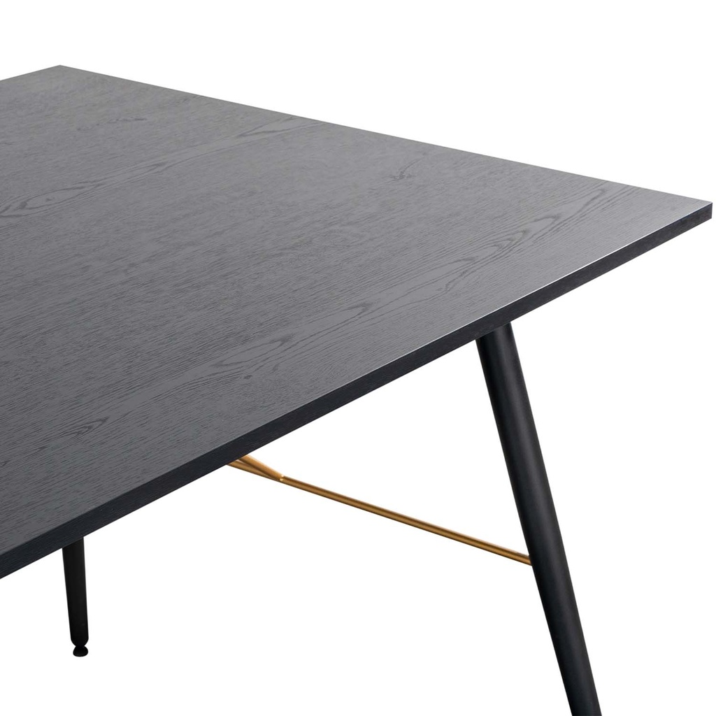 LUX MESA DE COMEDOR RECTANGULAR 160x90 NEGRO NOGAL - JM26