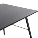 LUX MESA DE COMEDOR RECTANGULAR 160x90 NEGRO NOGAL - JM26