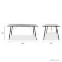 LUX MESA DE COMEDOR RECTANGULAR 160x90 NEGRO - JM26.
