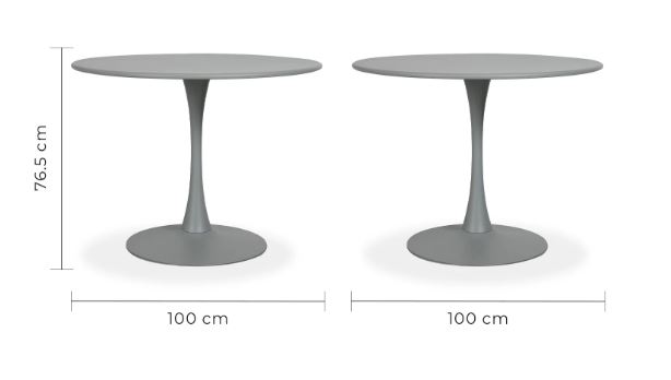 VITTORIA MESA CIRCULAR PARA EXTERIOR 100cm GRIS - JM26