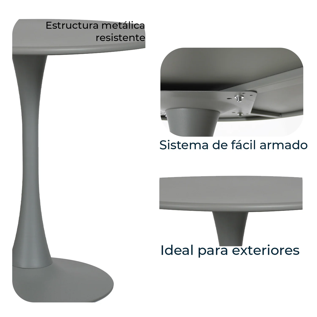 VITTORIA MESA CIRCULAR PARA EXTERIOR 100cm GRIS - JM26