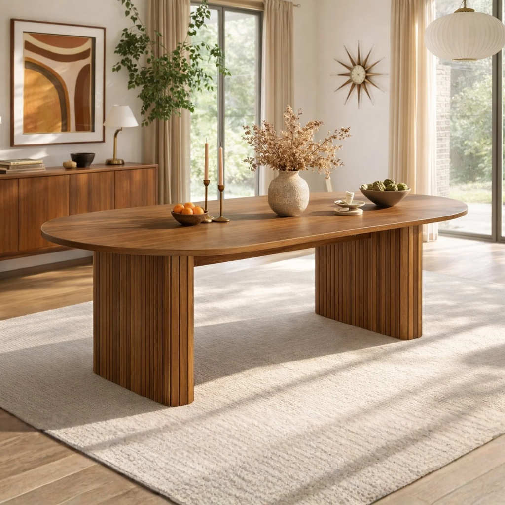 SAB MESA DE COMEDOR 180x90 TONO NOGAL - JM26