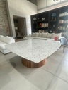 PIEDRA CUADRADA 150x150cm MESA DE COMEDOR - MG25