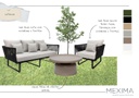 SAN BLAS LOVESEAT TEJIDO PARA TERRAZA CON COJINERIA MYKONOS - X 2023