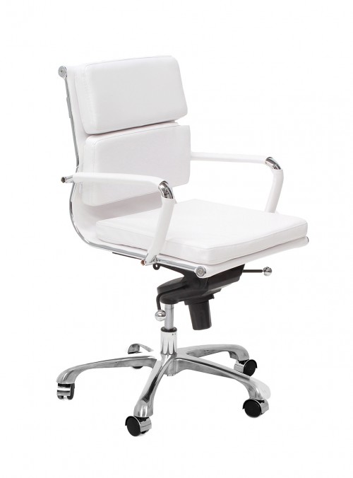 MADRID SILLA OFICINA RESPALDO BAJO BLANCA - M26