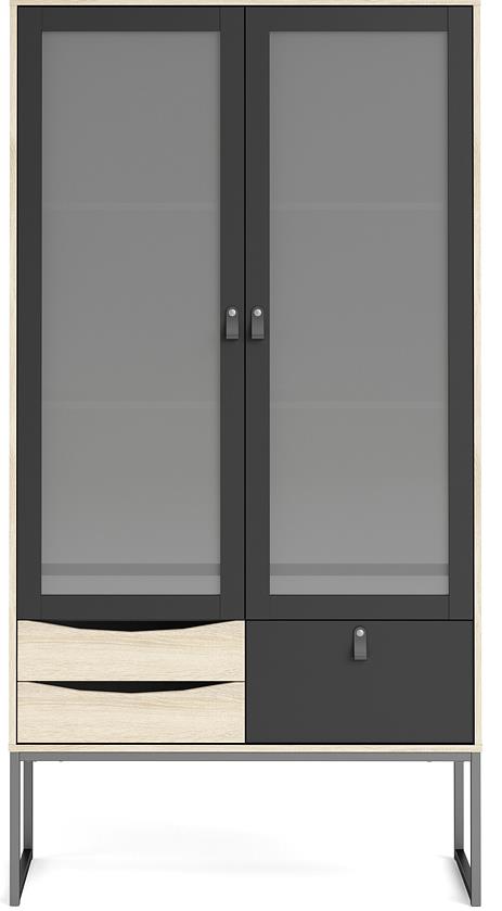 STUBBE VITRINA 2 PUERTAS DE CRISTAL 3 CAJONES - RTA A Dinamarca t *Checar DISPONIBILIDAD, quedan pocos