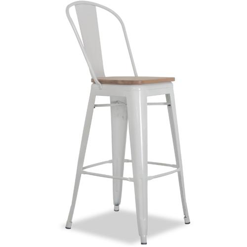 TOLIX BANCO ALTO RA ASIENTO MADERA REPLICA JUNO blanco - UR