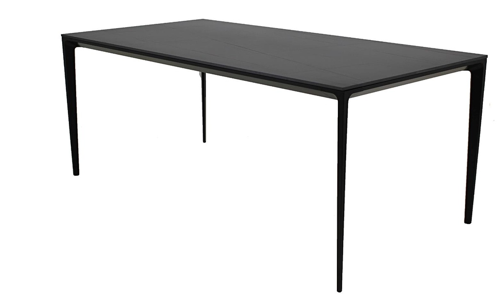 AUSTRIA MESA COMEDOR RECTANGULAR TIPO MARMOL NEGRO - M
