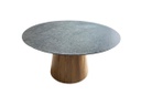 MG GRANITO GRIS LEATHERED DG MESA COMEDOR CIRCULAR 145 Base madera conica - MG2025