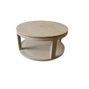 VICTORIA MESA DE CENTRO REDONDA toda en ROSA MORADA - P24 *pieza unica