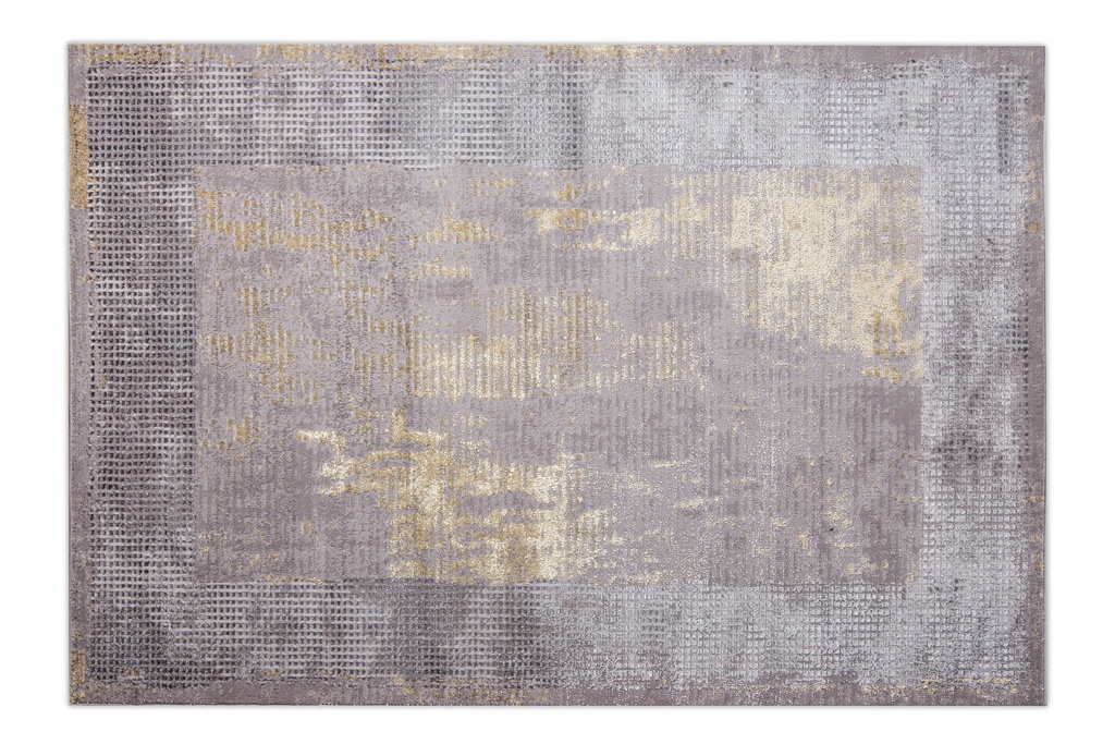 AYDA T9016 GRIS PLATA ORO 160*230 ALFOMBRA TAPETE - LN