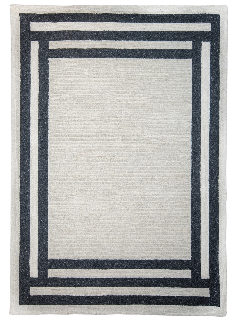 KALI D2029 CREMA GRAFITO 240x330cm TAPETE PARA EXTERIOR - LN26b  - Quedan pocos