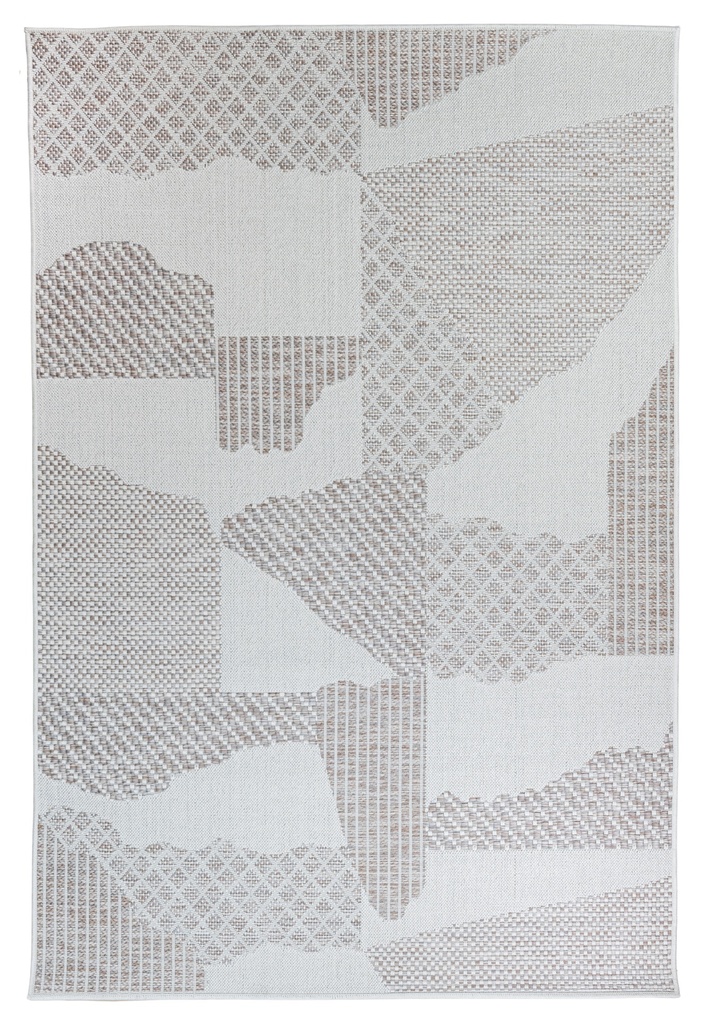 NUBIA E1005 BEIGE/ CAFÉ 300x400cm TAPETE PARA EXTERIOR - LN26
