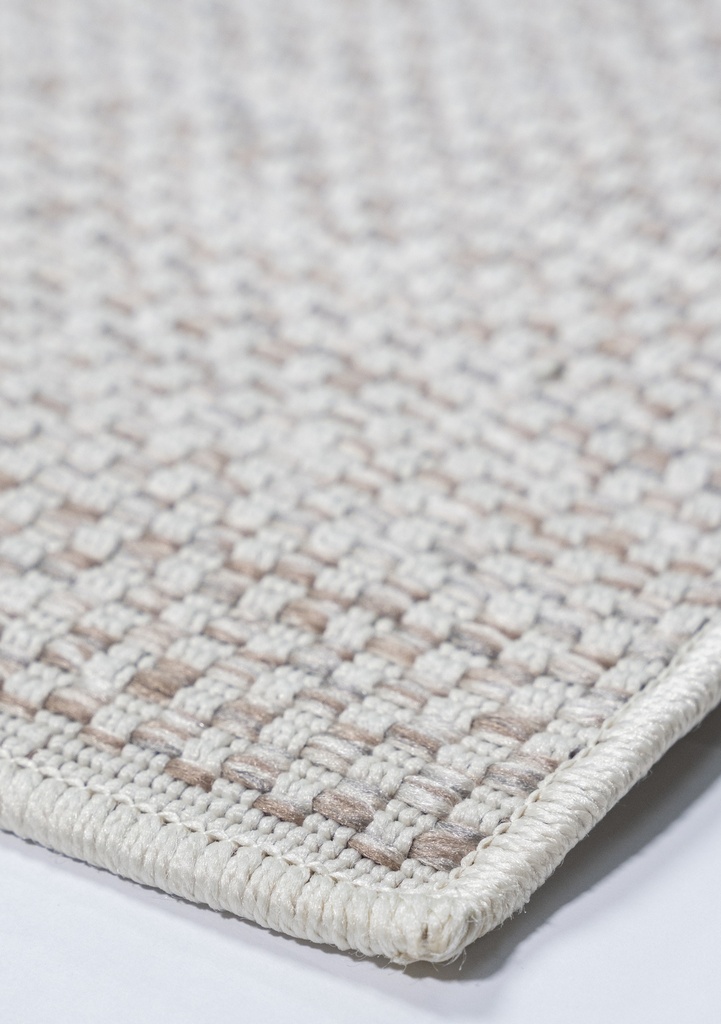 NUBIA E1010 BEIGE/ CAFÉ 80*240 TAPETE PARA EXTERIOR - LN26