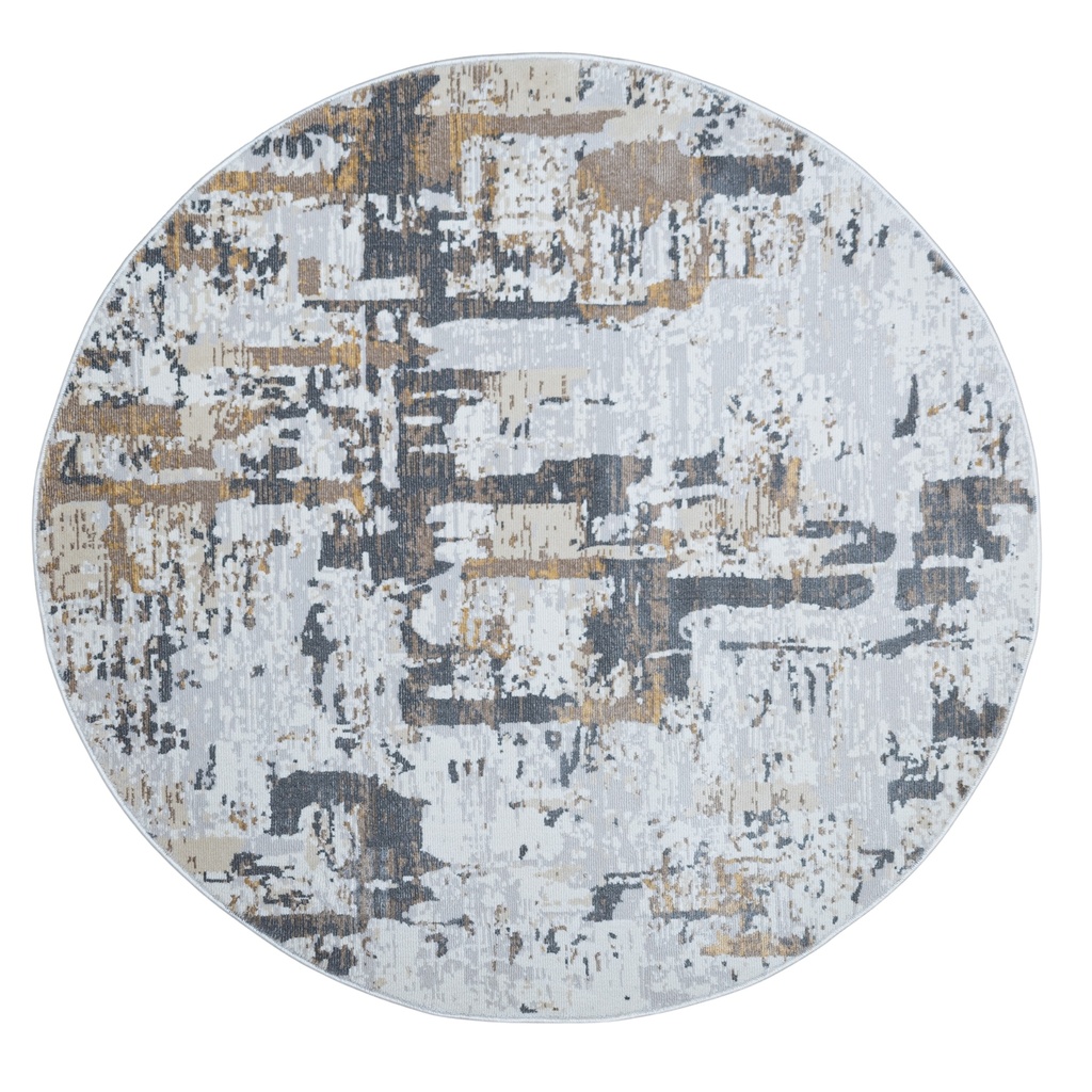 VELEKA U6038 CREMA ORO GRIS 240 DIA TAPETE - LN26b