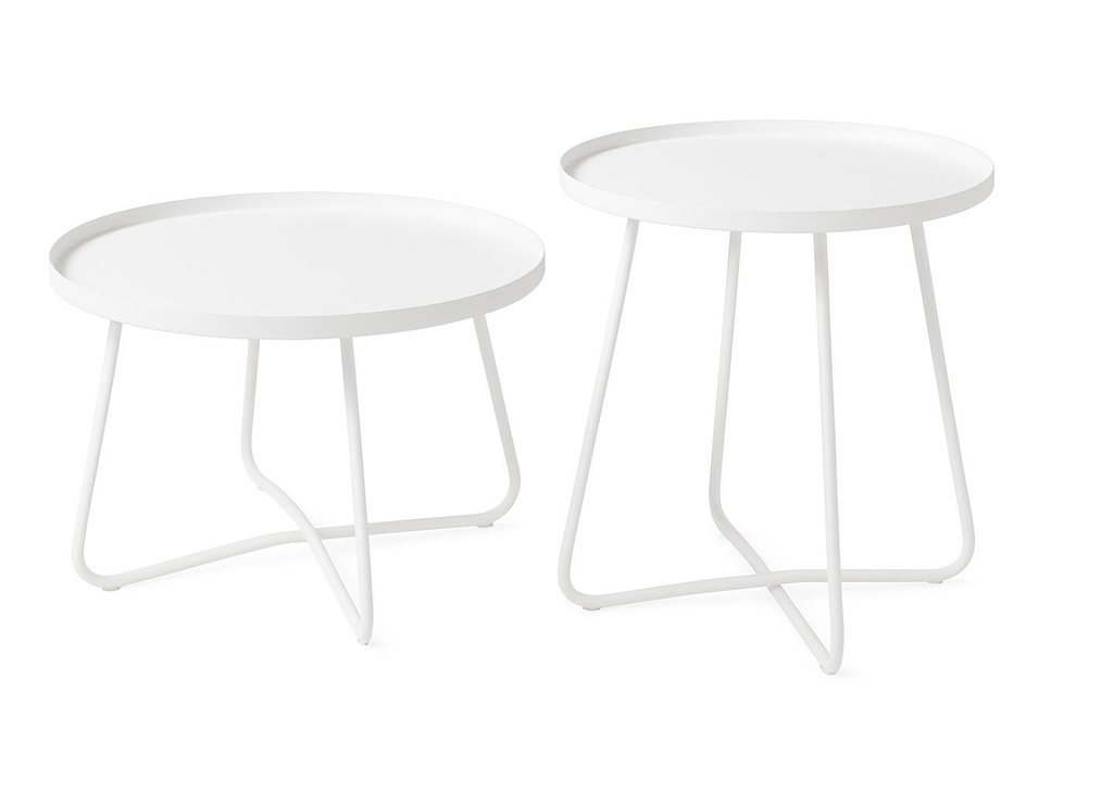 SAMOA BLANCO SET 2 MESAS DE CENTRO PARA EXTERIOR - M25 *consultar disponibilidad quedan pocas