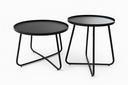 SAMOA NEGRO SET 2 MESAS DE CENTRO PARA EXTERIOR - M25