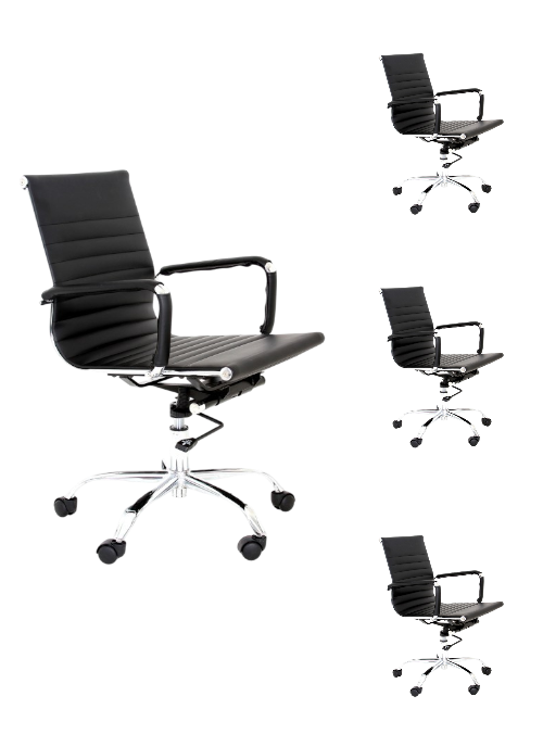 CADIZ SET 4 SILLAS OFICINA RESPALDO BAJO ECO - M25 *disponible solo en cafe