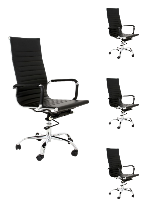 CADIZ SET 4 SILLA OFICINA RESPALDO ALTO ECO - M25 *agotado en blanco